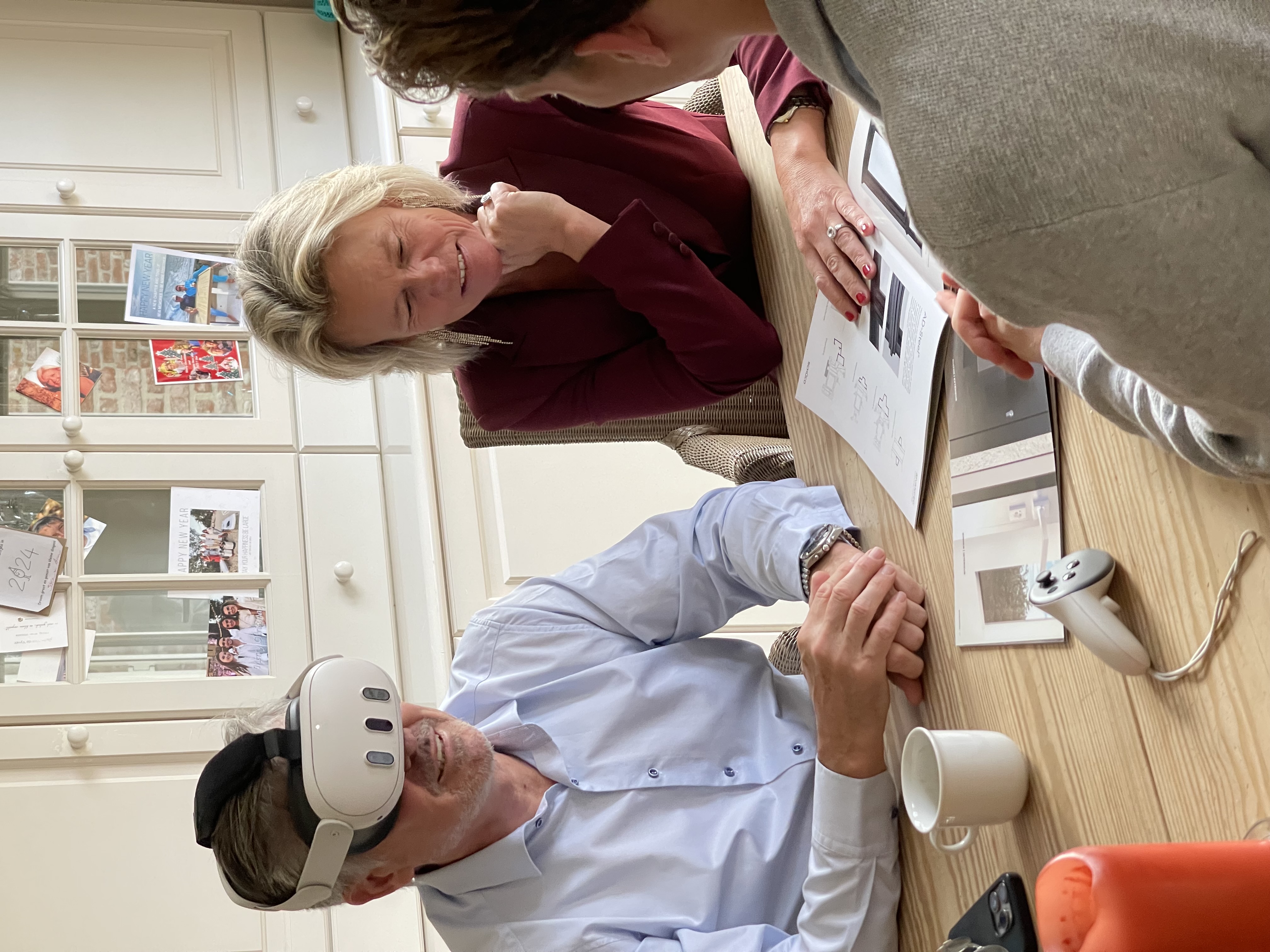 VR presentatie bij klant thuis
